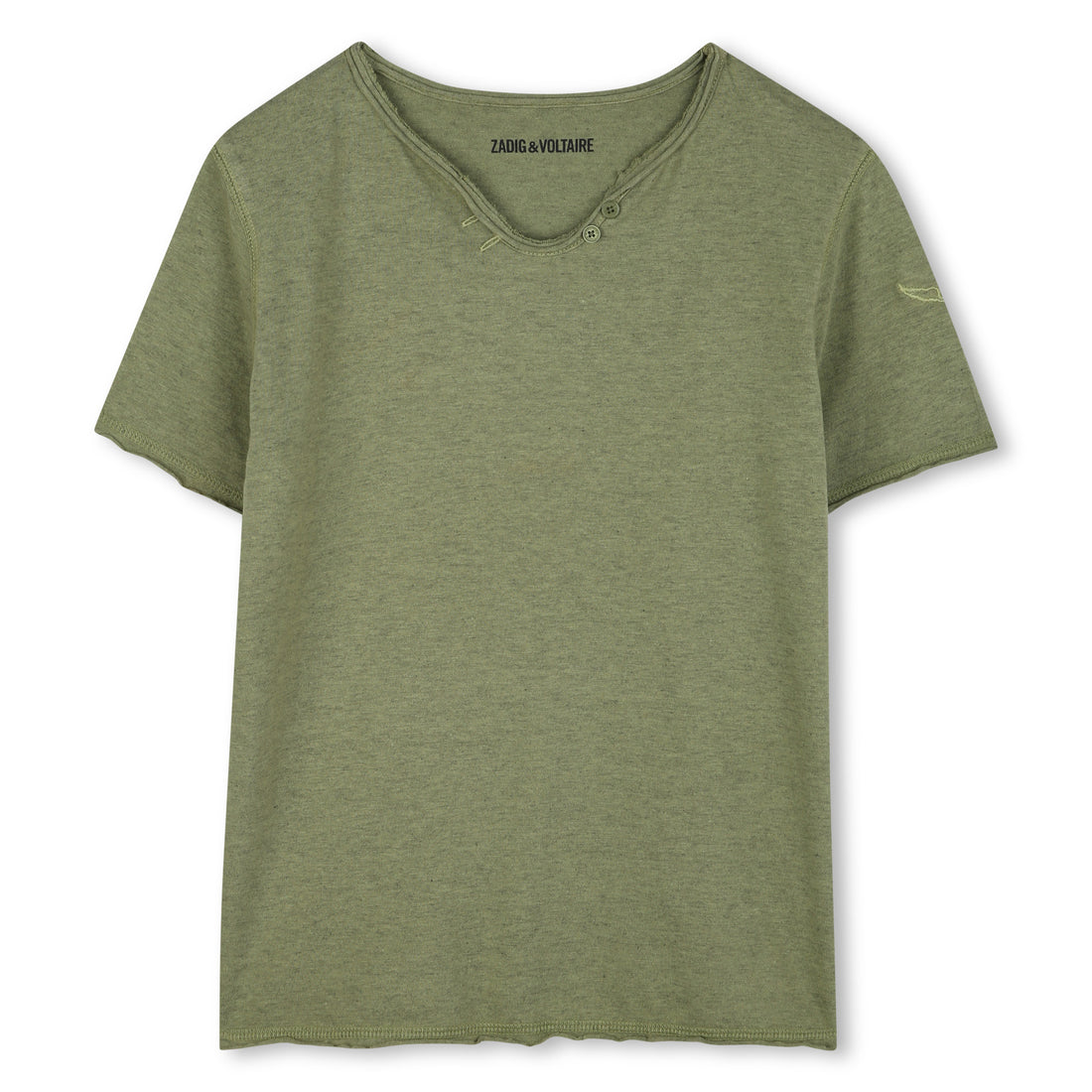 Tee-Shirt kaki garçon Zadig & Voltaire E25