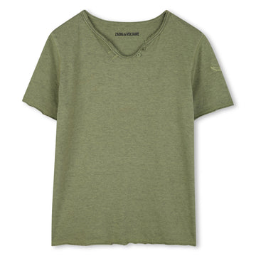 Tee-Shirt kaki garçon Zadig & Voltaire E25