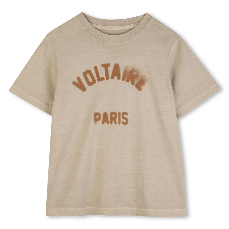 Tee-Shirt à manche courte beige foncé garçon Zadig & Voltaire E26