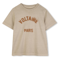 Tee-Shirt à manche courte beige foncé garçon Zadig & Voltaire E26