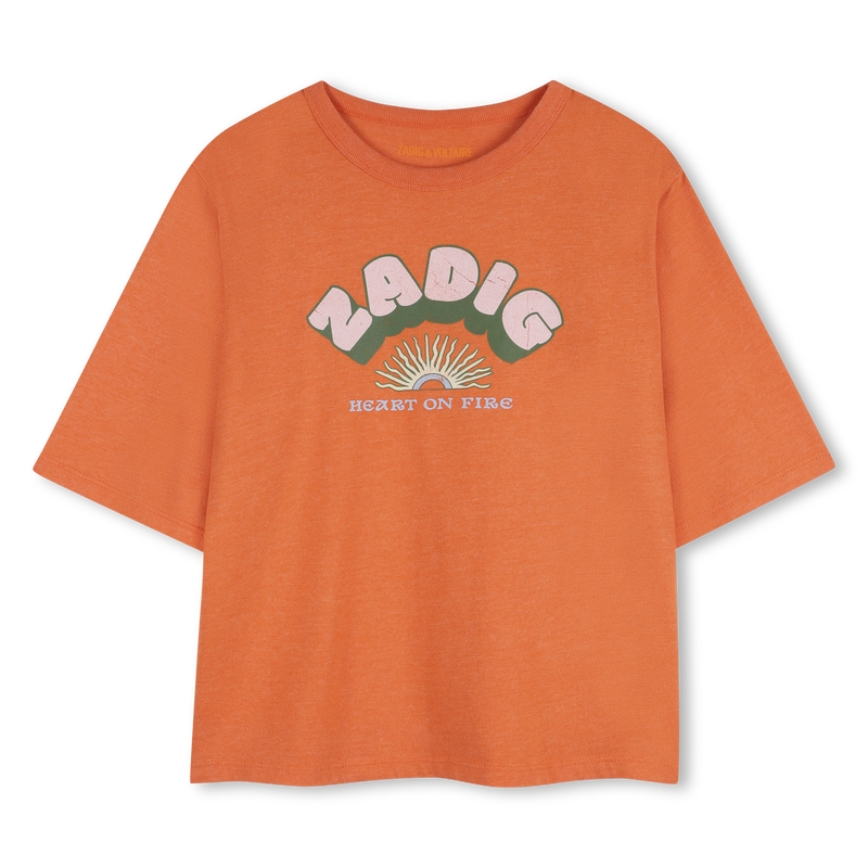 Tee-Shirt manches courtes mandarin orange fille Zadig & Voltaire E26
