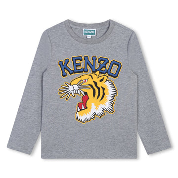 Tee-Shirt manches longues gris garçon Kenzo H24