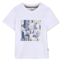 Tee-shirt manches courtes blanc à motif babyboy Boss E26