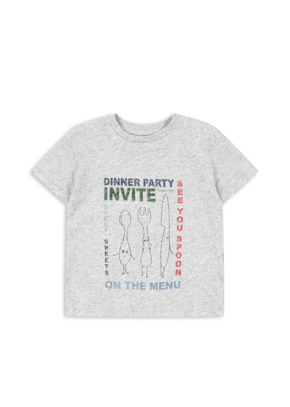 Tee-shirt manches courtes famo tee grey melange babyboy Konges Slojd E26