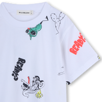 Tee Shirt manches courtes blanc à motif coloré garçon Billieblush E26