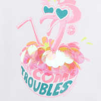 Tee Shirt manches courtes blanc à sequins fille Billieblush E26