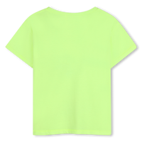 Tee Shirt manches courtes jaune à sequins fille Billieblush E26