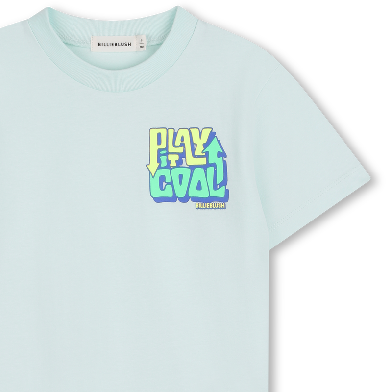 Tee Shirt manches courtes vert poudre garçon Billieblush E26