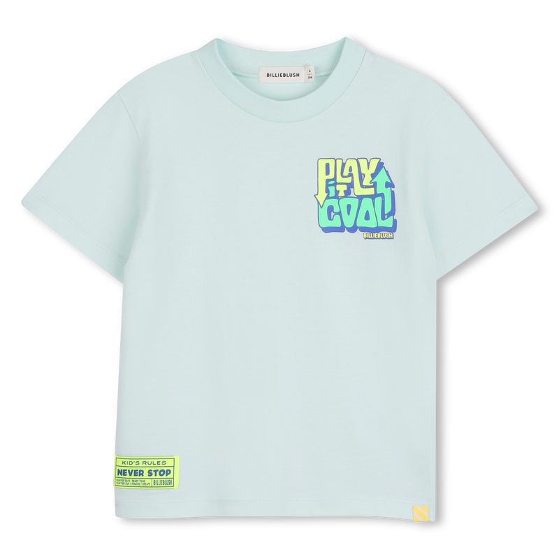 Tee Shirt manches courtes vert poudre garçon Billieblush E26