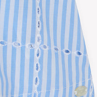 Tunique azur coton rayures babygirl Tartine et chocolat E26