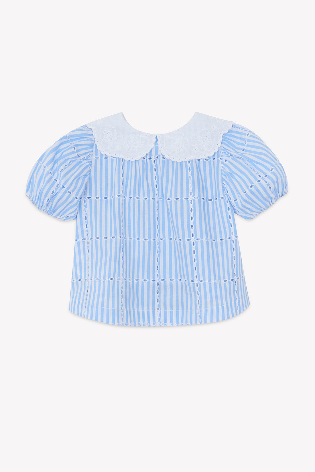 Tunique azur coton rayures babygirl Tartine et chocolat E26