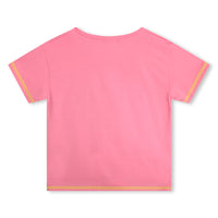 Tee-Shirt rose fluo coeur Fille Billieblush