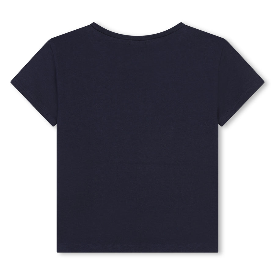 Tee-shirt bleu nuit fille Billieblush