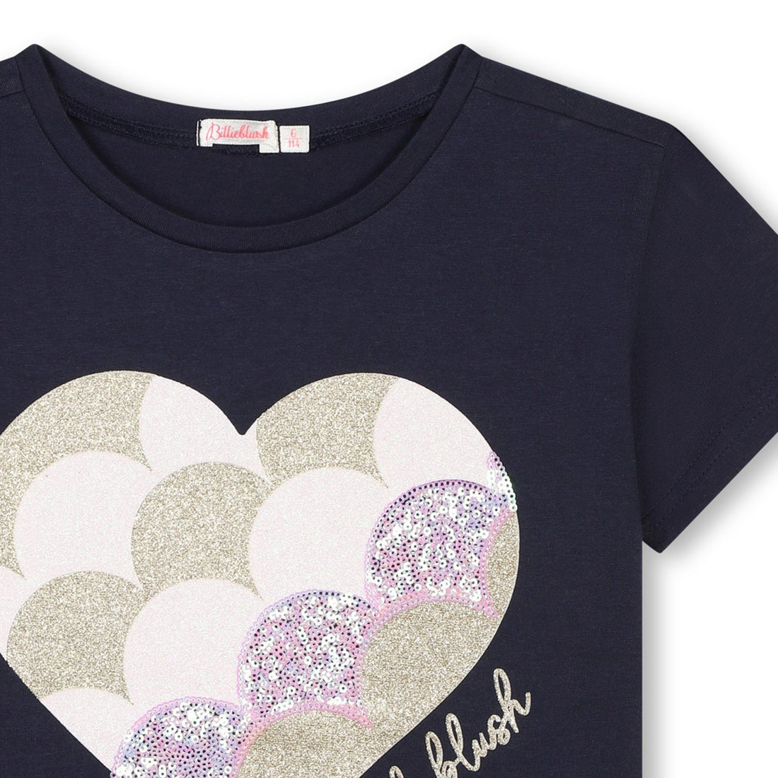 Tee-shirt bleu nuit fille Billieblush