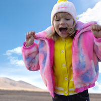 Manteau en polaire rose flash fille Billieblush H25
