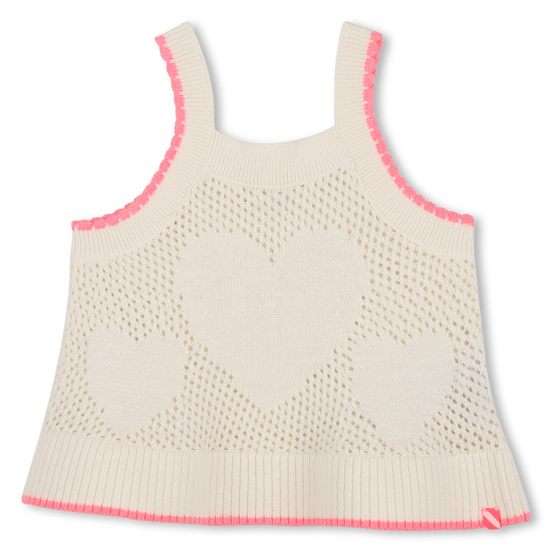 Ensemble en tricot craie détail rose babygirl Billieblush E26