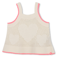 Ensemble en tricot craie détail rose babygirl Billieblush E26