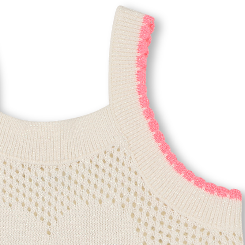 Ensemble en tricot craie détail rose babygirl Billieblush E26