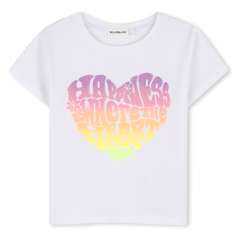 Tee Shirt manches courtes Happiness fille Billieblush E26