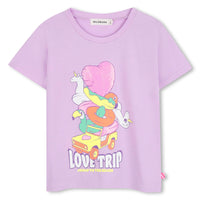 Tee Shirt manches courtes violet licorne fille Billieblush E26