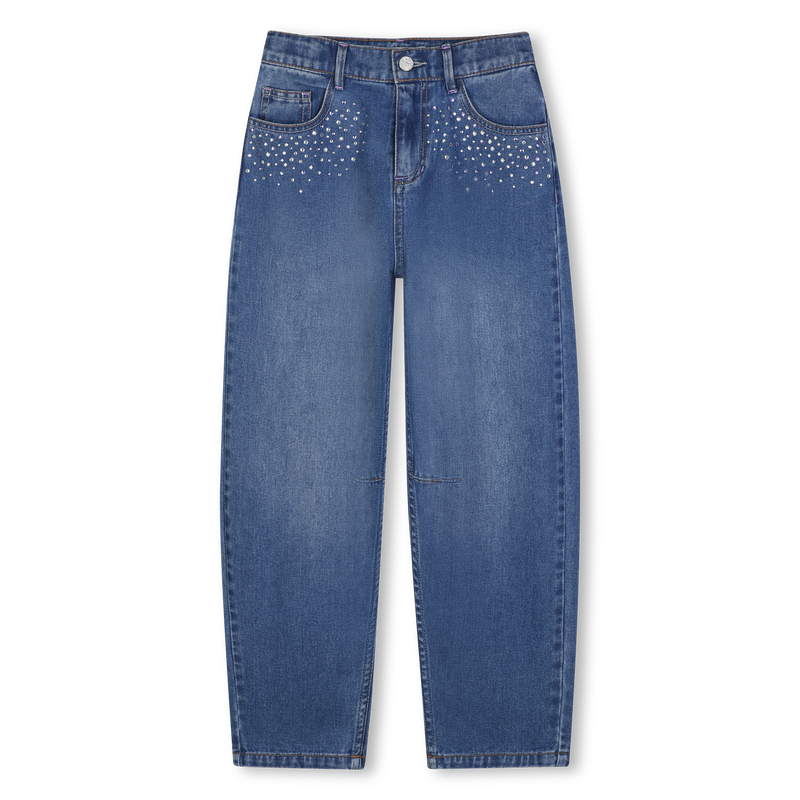 Pantalon en denim strass fille Billieblush H26
