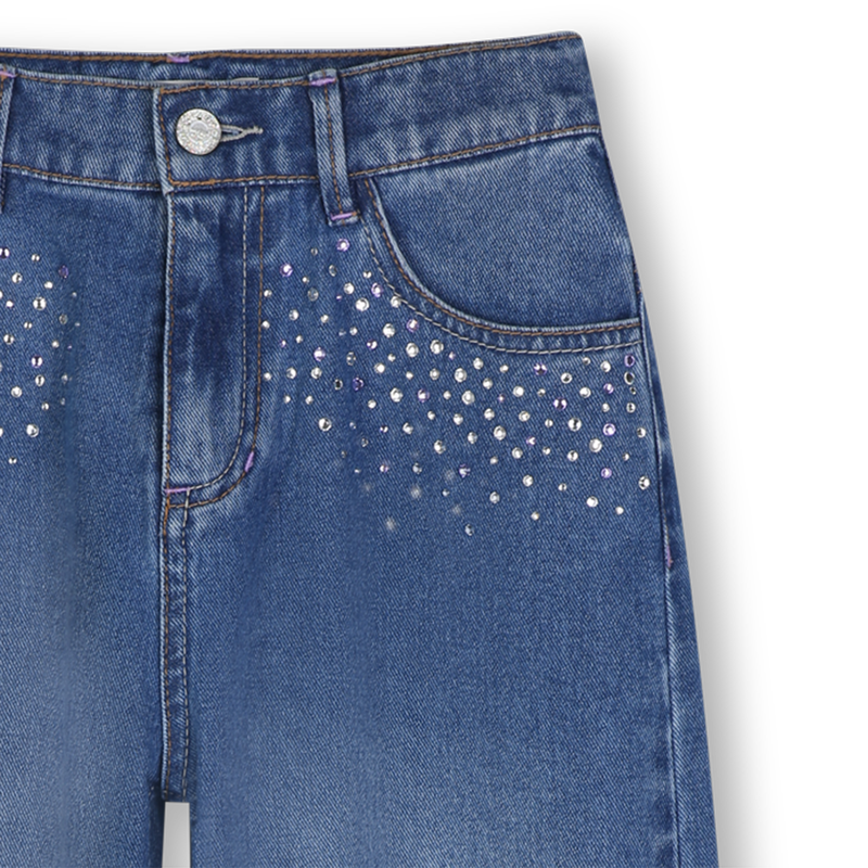 Pantalon en denim strass fille Billieblush H26
