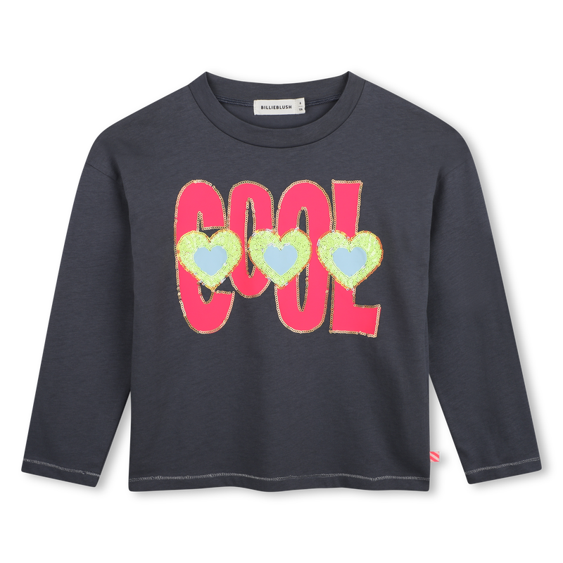 Tee-Shirt manches longues asphalte fille Billieblush H26