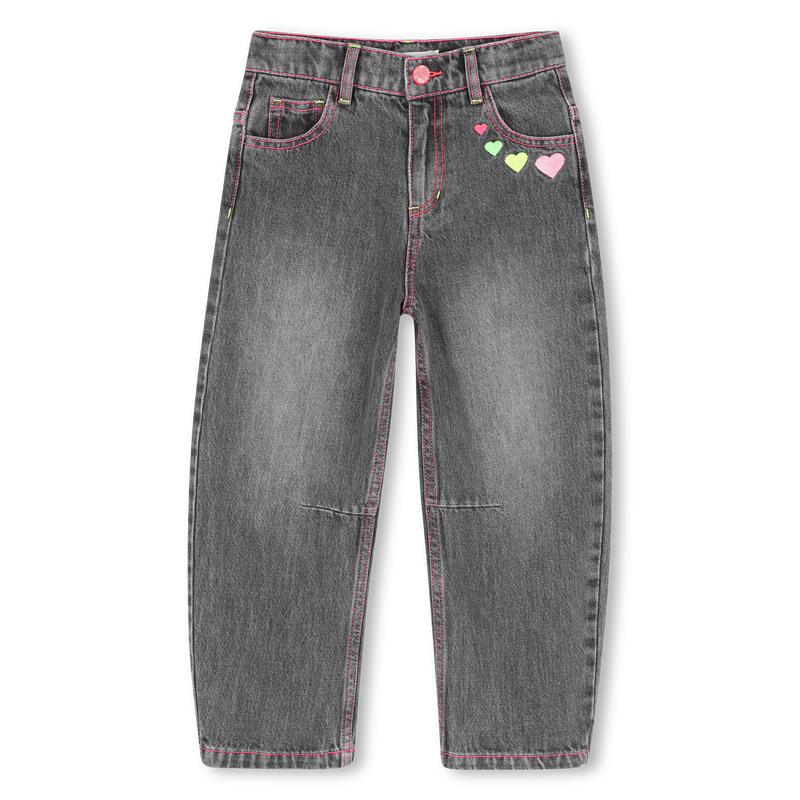 Pantalon en denim gris fille Billieblush H26