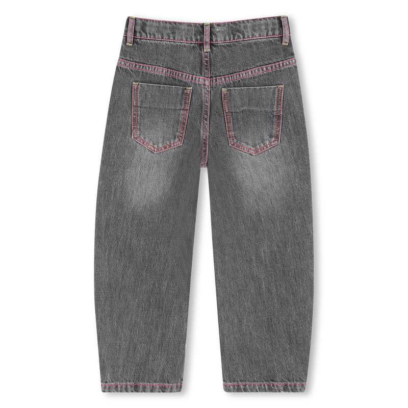 Pantalon en denim gris fille Billieblush H26