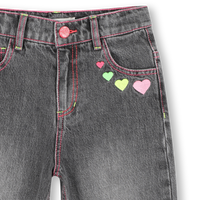 Pantalon en denim gris fille Billieblush H26
