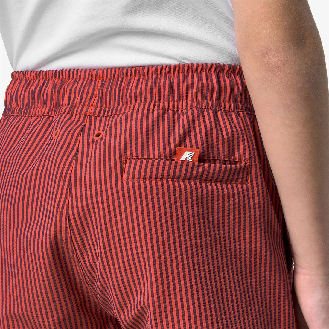 Short de bain Hazel stripes rouge garçon K-Way E26