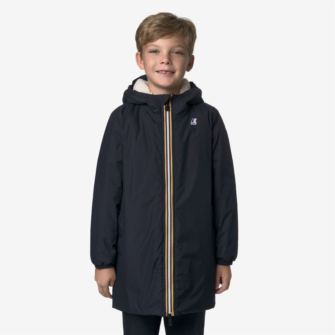 Veste longue fourrée Eiffel Orsetto 4.0 blue depht mixte K-Way