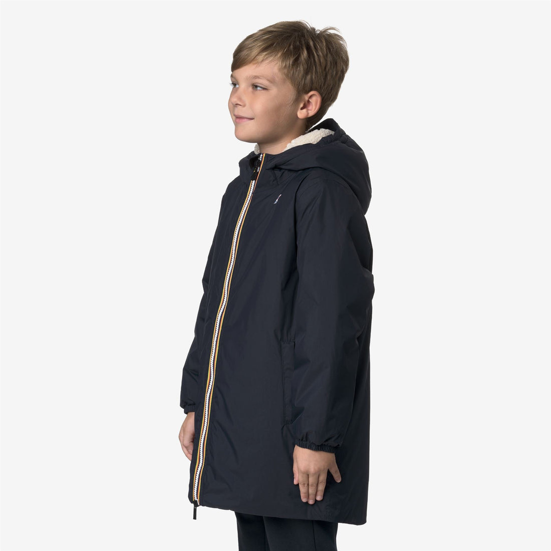 Veste longue fourrée Eiffel Orsetto 4.0 blue depht mixte K-Way