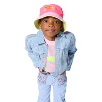 Veste en jean à clous multicolors Fille Billieblush E26
