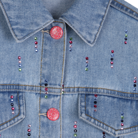 Veste en jean à clous multicolors Fille Billieblush E26