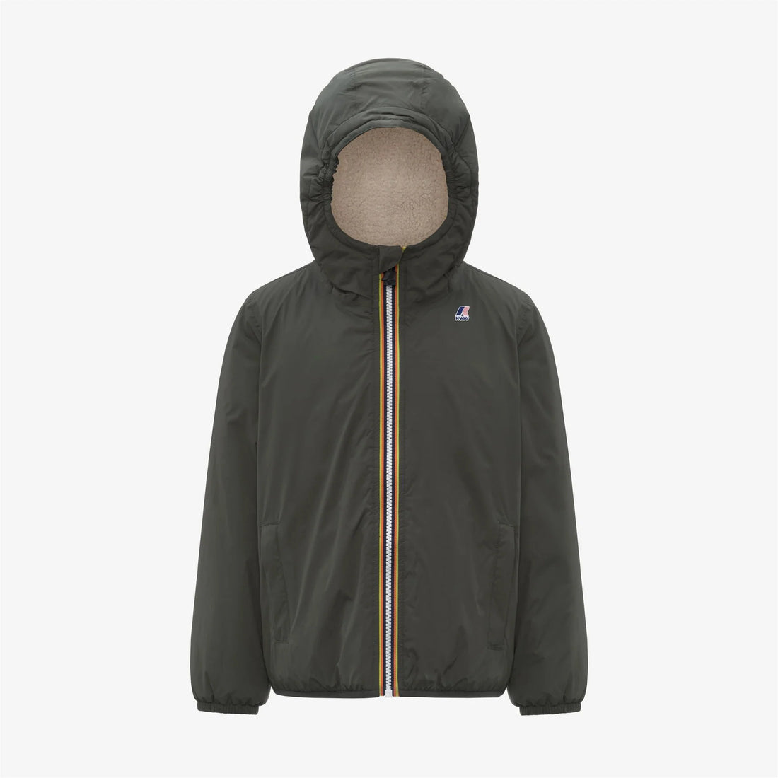 Veste le vrai 3.0 claude orsetto - green black mixte K-Way