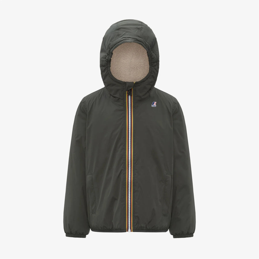 Veste le vrai 3.0 claude orsetto - green black mixte K-Way