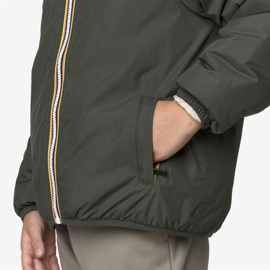 Veste le vrai 3.0 claude orsetto - green black mixte K-Way