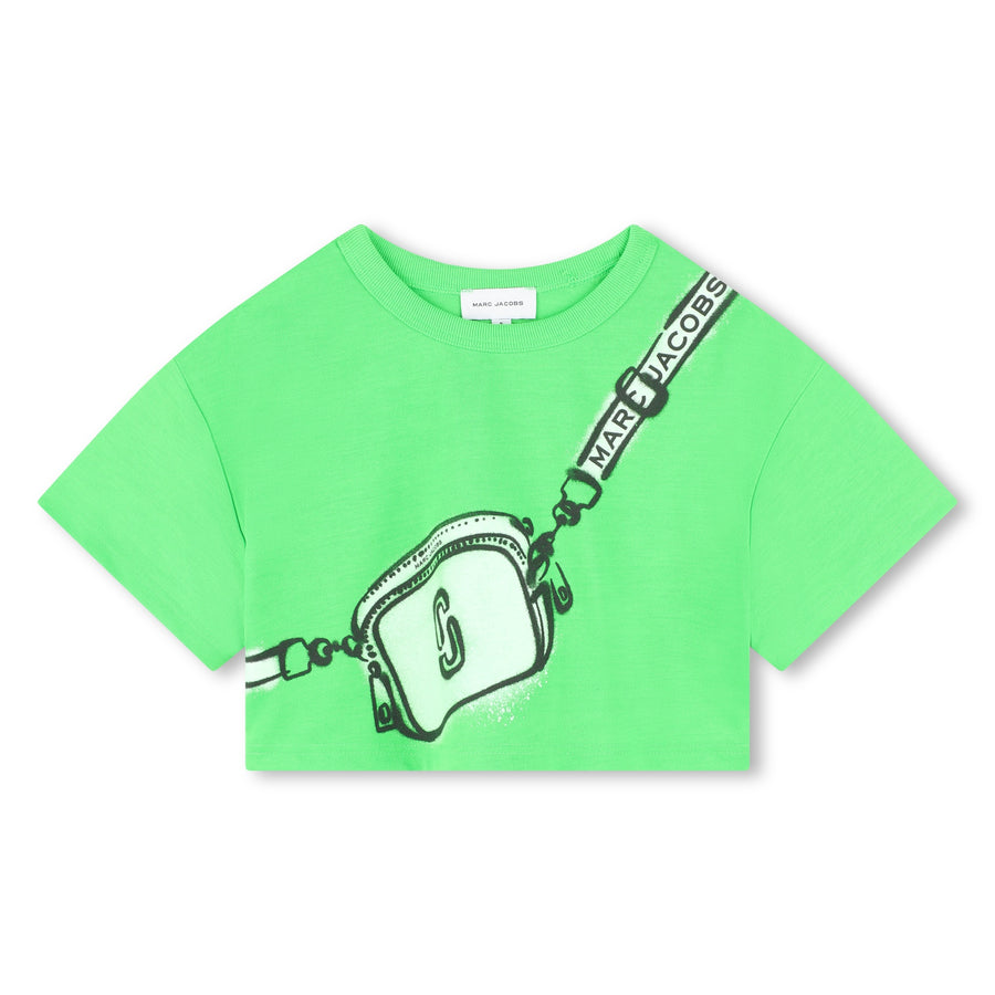 Tee-shirt court vert fille Marc Jacobs