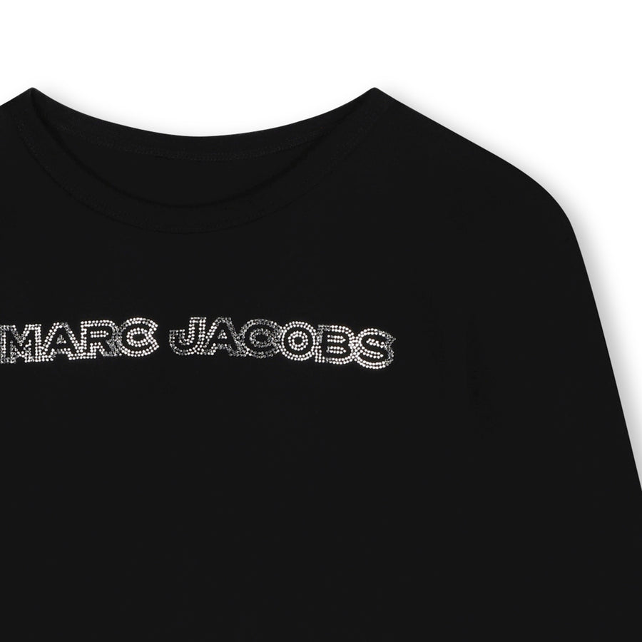 Tee shirt noir strass fille Marc Jacobs