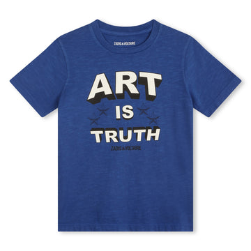Tee-Shirt bleu Art Garçon Zadig & Voltaire E24