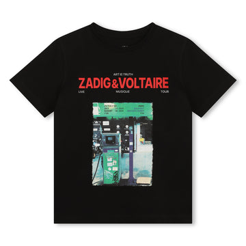 Tee-Shirt noir Garçon Zadig & Voltaire E24