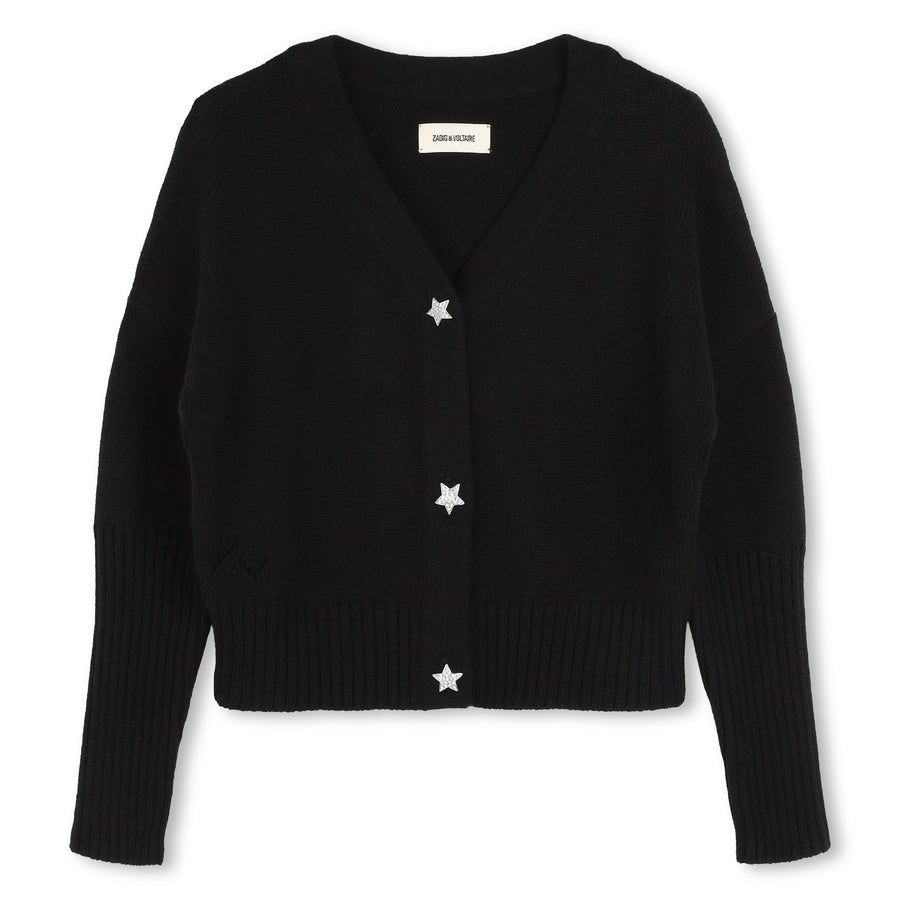 Cardigan en laine noir fille Zadig & Voltaire H24