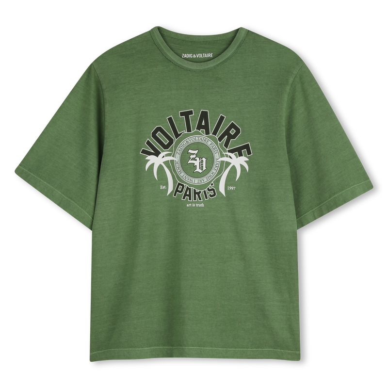 Tee-Shirt vert garçon Zadig & Voltaire E26