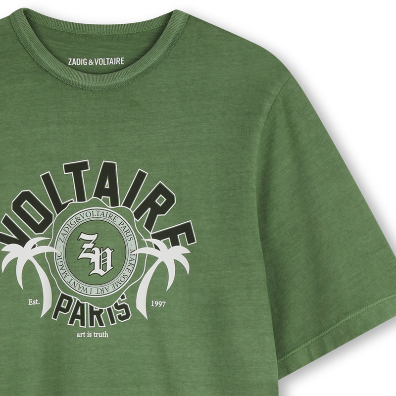 Tee-Shirt vert garçon Zadig & Voltaire E26