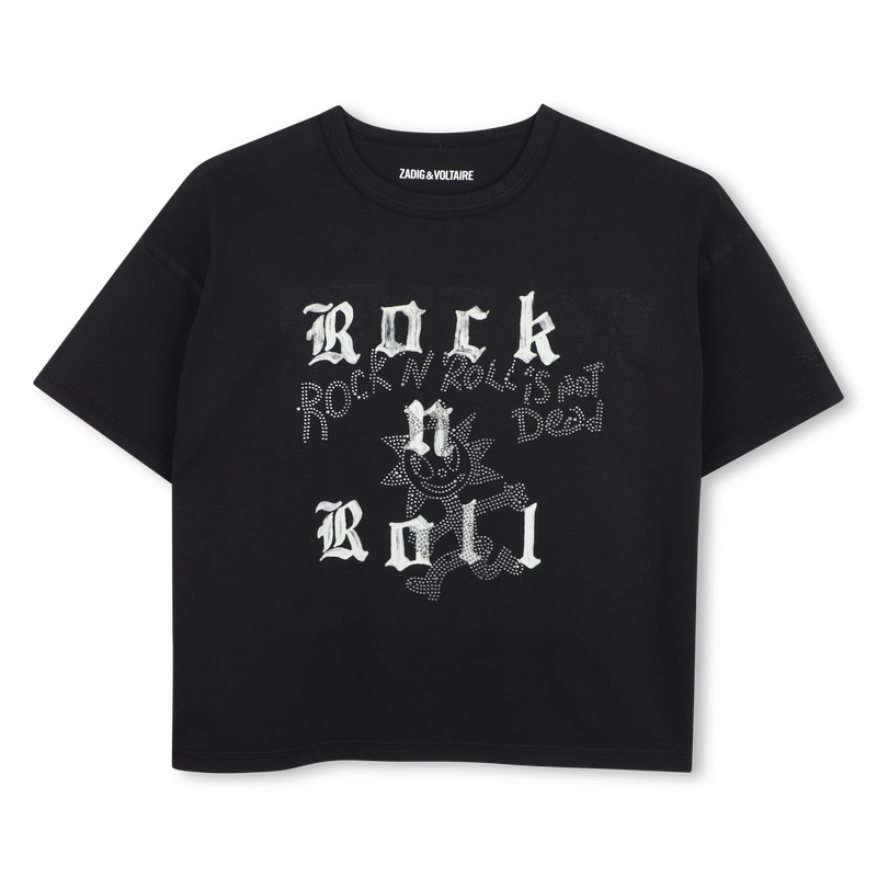 Tee-Shirt manches courtes noires fille Zadig & Voltaire H26