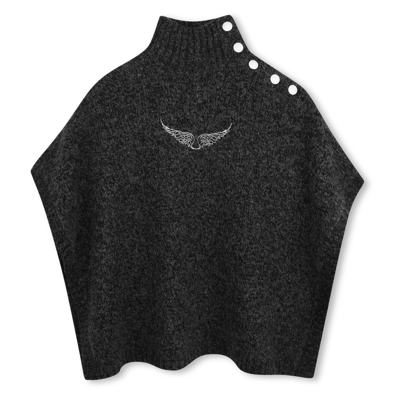 Poncho gris chine fille Zadig & Voltaire H26