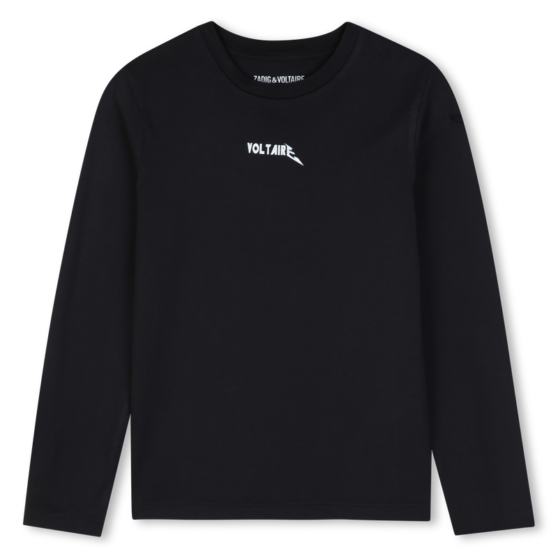 Tee-shirt manches longues noir garçon Zadig & Voltaire H26