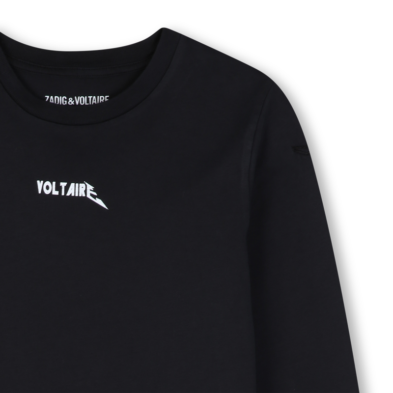 Tee-shirt manches longues noir garçon Zadig & Voltaire H26