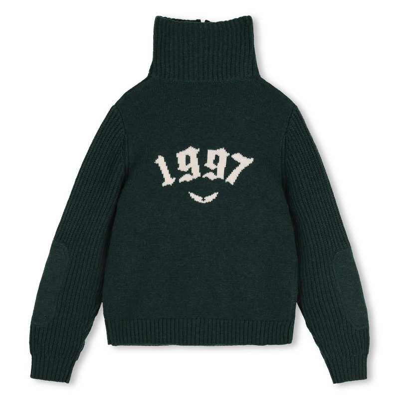Pull treillis chine vert garçon Zadig & Voltaire H26
